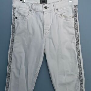 Citizens of Humanity Harlow Ankle high rise slim white jeans 28